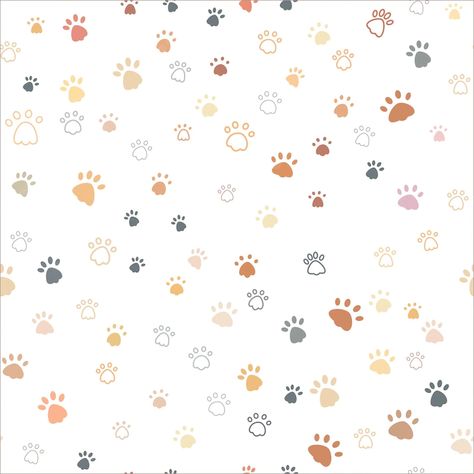 Cat Paw Illustration, Dog Pattern Illustration, Cat Paw Pattern, Paw Illustration, Paw Print Background, Paw Background, Paw Wallpaper, Pet Pattern, Animal Paws