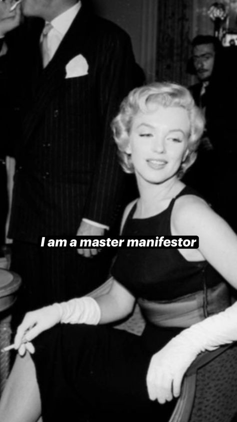 #loa #lawofassumption #marylinmonroe Master Manifestor, Beauty Icons, Subconscious Mind, Daily Affirmations, Marilyn Monroe, Vision Board, Affirmations, Beauty