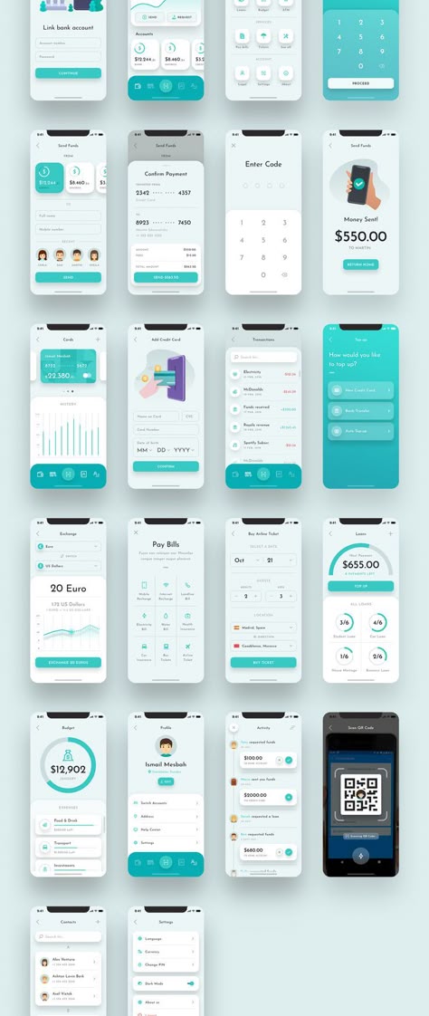 Elya UI Kit Aesthetic Mobile Wallet App UI Kit - For Sketch, Figma, XD &amp; Photoshop Mobile Wallet App, Desain Ux, Application Ui Design, To Do App, Aesthetic Mobile, Mobile Design Inspiration, App Design Layout, Ux App Design, Android App Design