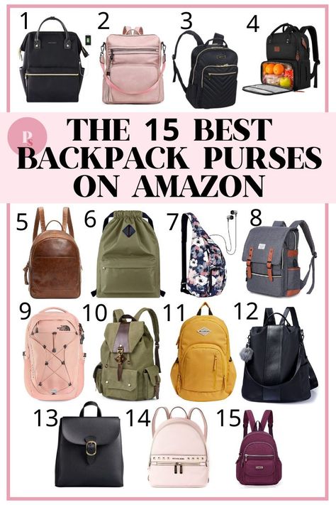 Backpack purses are becoming increasingly popular and there's so many great styles! Here are the best 15 backpack purses on Amazon. Best Amazon Purses 2022, Cute Backpack Purse For Women, Women’s Backpacks, Mom Backpack Purse, Women’s Backpack Purse, Purse Backpacks For Women, Womens Work Backpack, Stylish Purses And Handbags, Women’s Backpack