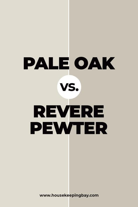 Pale Oak vs Revere Pewter. This is an absolutely great color combination! Pale Oak leans more to cooler gray when being put next to the way darker and beige-like Revere Pewter. In this pair, Pale Oak can be used as a trim color, and Revere will work greatly if used as an accent paint color. Pale Oak vs Revere Pewter all the nuances revealed in our blog. Bm Pale Oak Kitchen Cabinets, Bm Pale Oak Cabinets, Pale Oak Cabinets Benjamin Moore, Benjamin Moore Pale Oak Cabinets, Revere Pewter Cabinets, Pale Oak Paint, Pale Oak Benjamin Moore, Revere Pewter Paint, Bm Revere Pewter