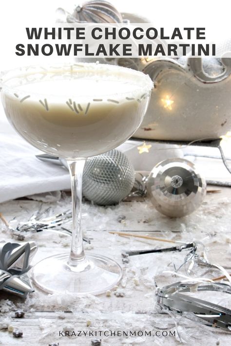 White Chocolate Snowflake Martini, White Chocolate Liqueur Cocktails, White Chocolate Liquor Drinks, White Chocolate Espresso Martini, Coconut Martini Recipe, White Chocolate Liqueur Recipes, Chocolate Liqueur Recipes, New Years Drinks Cocktails, Holiday Punch Recipes Alcoholic