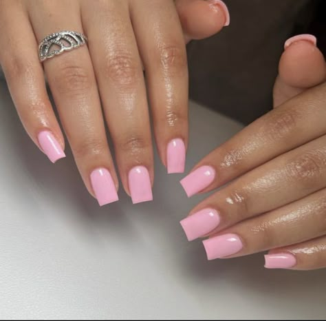 Gel Polish Toes, Light Pink Acrylic Nails, Nails Biab, Short Pink Nails, Pink Tip Nails, Baby Pink Nails, Pink Gel Nails, Girly Acrylic Nails, Classy Acrylic Nails