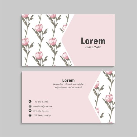 Etsy Business Cards, Wedding Business Card, Business Card Set, Flower Pattern Drawing, الفن الرقمي, Business Cards Layout, Qr Code Business Card, Graphic Design Cards, Visiting Card Design