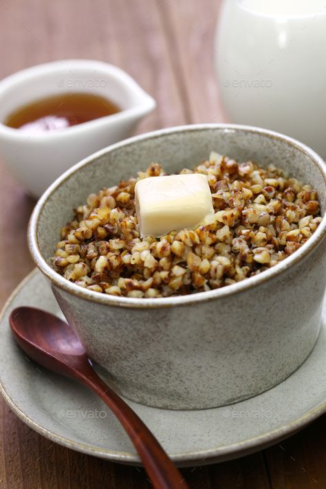 Russian Food Photography, Russian Porridge, Russian Aethestic, Russian Breakfast Aesthetic, Russian Food Aethstetic, Kasha Porridge, Russian Buckwheat, Russian Meals, Slavic Food