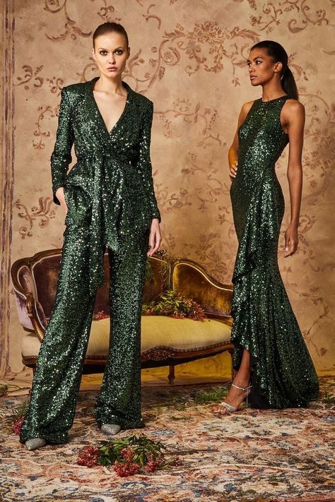 Glitter Suits Women, Glitter Suit, Look Disco, Badgley Mischka Bridal, Sequin Suit, Sequin Evening Dress, Sequin Outfit, Sequin Evening Dresses, Fashion 2020