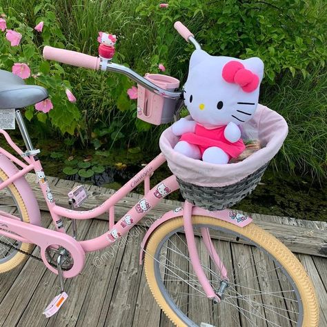 Hello Kitty Bicycle, Cute Bicycles, Madeline Core, Hello Kitty Bike, Shifting Help, Pet Rabbit Care, Girls Work, Pink Bicycle, Pink Bike