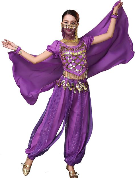 Aladdin Costume Kids, Belly Dancer Costume, Genie Costume, Arabian Costume, Aladdin Costume, Belly Dancer Costumes, Belly Dance Dress, Lehenga Saree Design, Dancer Costume