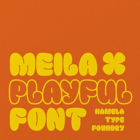 Looking for a font that's both playful and cute? Meila Font is your perfect match! This whimsical typeface will add a touch of charm to any project, from invitations to social media posts. Its friendly curves and bubbly letters will make your designs pop.  Download Meila Font today and watch your creativity bloom! #holidayfonts #ad Looking for fonts for your Cricut cuts and crafts? We have free downloads for monograms, writing, cursive styles and more! Fun Typeface, Cursive Styles, Playful Typeface, Fun Typography Design, Whimsical Typeface, Typewriter Typography, Funky Typography, Writing Cursive, Playful Fonts