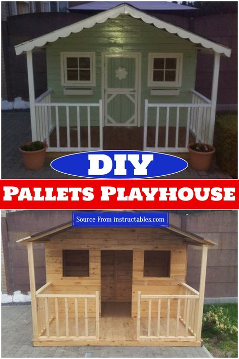 30 Free DIY Playhouse Plans in Low Cast - DIYS Craftsy Diy Kids Playhouse Plans, Diy Playhouse Outdoor, Play House Outdoor, Diy Outdoor Playhouse, Kids Shed, Simple Playhouse, Diy Kids Playhouse, Diy Playhouse Plans, Wooden Outdoor Playhouse