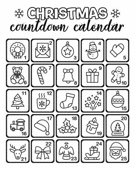 Christmas Countdown Calendar Coloring Page | crayola.com Countdown Till Christmas, Calendar Images, Christmas Countdown Diy, Christmas Countdown Calendar, Coloring Calendar, Advent Calenders, Diy Calendar, Advent Calendars For Kids, Christmas Calendar