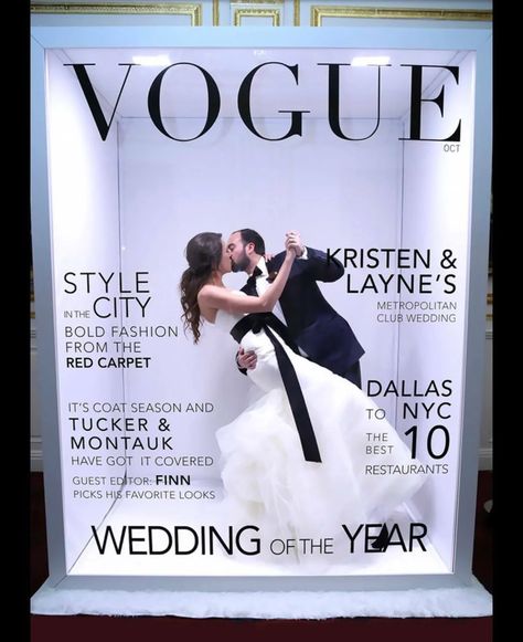 Magazine Booth - Walk-in Booth - Magic Moment Photo Booth Photo Booth Box, Wedding Magazine Cover, Creative Booths, Vogue Photo, Booth Wedding, Photos Booth, Box Photo, Vogue Wedding, Wedding Of The Year