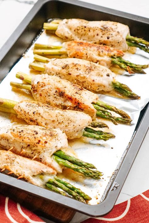 Asparagus Stuffed Chicken Breasts Baked Chicken And Asparagus Recipes, Asparagus Stuffed Chicken, Asparagus Stuffed Chicken Breast, Oven And Stove, Tender Asparagus, Chicken Oven, Chicken Breast Cutlet, Stuffed Chicken Breasts, Hot Cheese