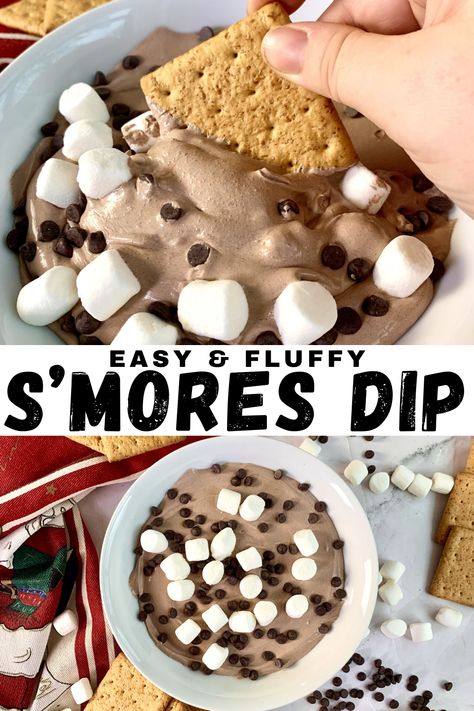 Cream Cheese Smores Dip, Smores Cheesecake Dip, Fluffy Smores Dip, Easy S’mores Dip, Best Sweet Dips For Parties, Smores Fluff Dip, Smore Dip Recipe, S’mores Dip Cold, Recipe For S’mores Dip