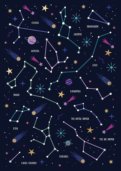 • Also buy this artwork on wall prints, apparel, stickers, and more. Wallpaper Tumblr, Star Constellations, The Night Sky, Space And Astronomy, Fun Science, الرسومات اللطيفة, Image Hd, Iphone Background, Night Sky