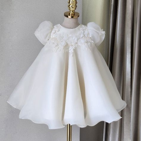 Baptismal Dress For Baby Girl, Baby Girl Christening Dresses, Wedding Princess Dress, Christening Dress Baby Girl, Birthday Princess Dress, Crinoline Skirt, White Flower Girl Dresses, Girl Christening