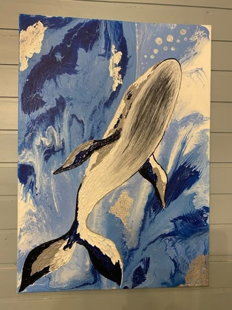 Whale Painting, Canvas Painting Designs, Art Painting Gallery, Small Canvas Art, Arte Inspo, Diy Canvas Art Painting, Mini Canvas Art, Art Inspiration Painting, Painting Inspo