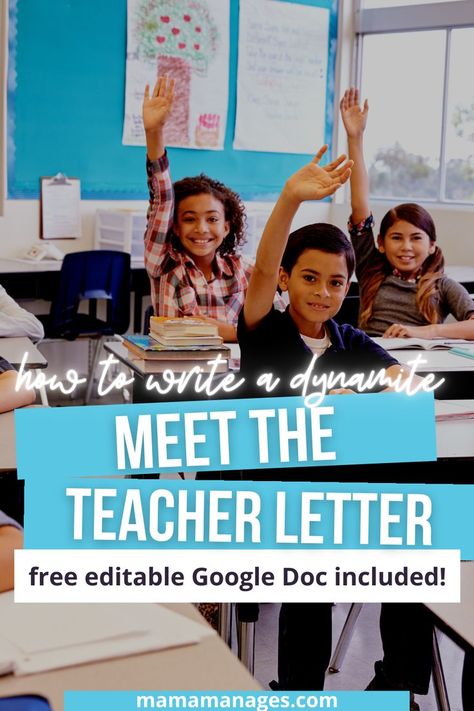 If you need tips for how to write the perfect meet the teacher letter (and want a free editable meet the teacher letter, too), I've got the perfect blog post for you! Go beyond a favorites list and education history! Teacher Introduction Letter, Meet The Teacher Letter, Letter To Students, Teacher Letter, Introduction Letter, Letter To Teacher, Teacher Technology, Letter To Parents, Meet The Teacher