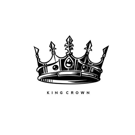 Simple kings crown vector illustration royalty free illustration Crown King Tattoo Design, Masculine Crown Tattoo, King Tattoo Men Crowns, King Crown Tattoo Men, King Crown Tattoo Design For Men, Traditional Crown Tattoo, King Tattoo Men, Kings Crown Tattoo, King Tattoo Design