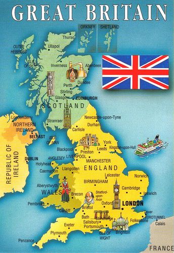 https://flic.kr/p/7a1bu6 | Great Britain map postcard Britain Map, Map Of Great Britain, United Kingdom Map, Map Of Britain, Kingston Upon Hull, Tourist Map, Kingdom Of Great Britain, Voyage Europe, British Flag