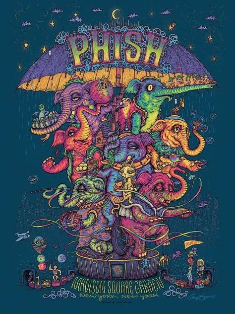 Phish Concert, Crowded Table, Phish Posters, More Cowbell, Elephant Poster, Tour Poster, Buy Posters, Phish, Tour Posters