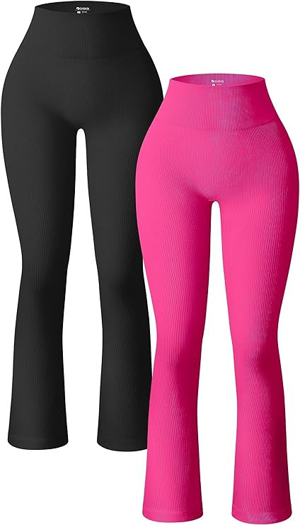 OQQ Women's 2 Piece Yoga Pants Ribbed Seamless Workout High Waist Bell Bottoms Flare Leggings Leggings Bell Bottoms, Outfit Ideas Modest, Gift Idea For Women, Body Suit Outfits, High Waist Yoga Pants, Workout Attire, Flare Leggings, Women's Fitness, Yoga Women