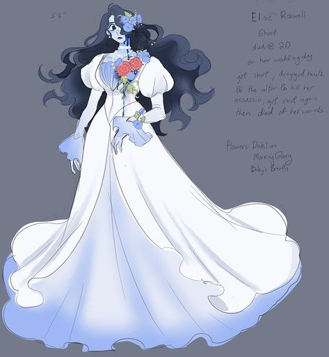 Zoe ✨ | Elise, the Ghost Bride . . #zeysocs #zeysocs_elise #zeysocs_intro . . #oc #ocs #drawing #art #digitalart #fantasyart #characterdesign... | Instagram Ghost Queen Art, Ghost Bride Art, Ghostly Character Design, Ghost Characters Design, Female Ghost Character Design, Ghost Aesthetic Outfit, Bride Character Design, Oc Art Base Pose, Halloween Outfits Drawing