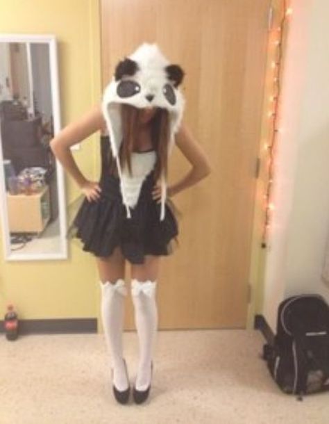 Panda Costume Women, Panda Halloween Costume, Fast Food Costumes, Hollowed Costumes, Edm Kandi, Panda Bear Costume, Panda Costume, Panda Onesie, Panda Outfit