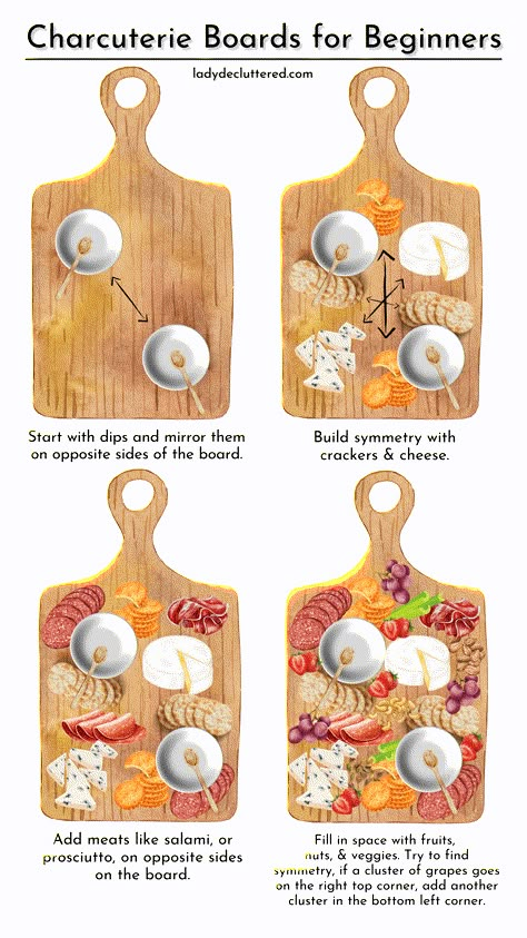 20 Charcuterie Boards for a Crowd » Lady Decluttered Charcuterie Board Variations, Charcuterie Board Diagram, Soul Food Charcuterie Board, Charcuterie Board Display Ideas, Charcuterie Board Budget, How To Build A Charcuterie Board, Charcuterie Board Ingredient List, Snacks For Hosting, Chips Charcuterie Board