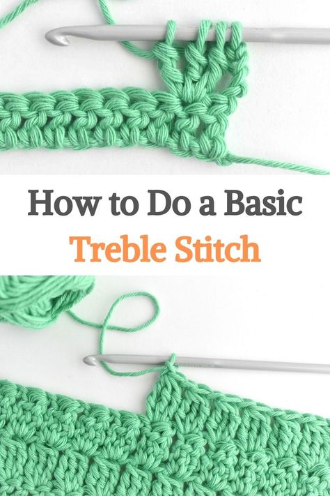 Tr Crochet Stitch, Basic Stitches Crochet, Crochet Tr Stitch, Treble Stitch Crochet Blanket, How To Do A Treble Crochet Stitch, How To Crochet A Treble Stitch, How To Do A Triple Crochet Stitch, How To Crochet A Blanket For Beginners Video, How To Crochet A Scarf Tutorial