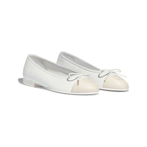 source: chanel.com White Shoes Png, Chanel Ballerina Flats, Snow White Outfits, Chanel Ballerina, Chanel Pumps, Shoes Png, Chanel Flats, Chanel White, Dr Shoes