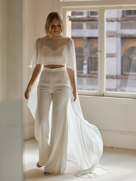 Bridal Pants, Wedding Pants, Modest Summer, Amazing Wedding Dress, Wedding Cape, Bridal Separates, Dresses Modest, Etsy Wedding Dress, Etsy Wedding