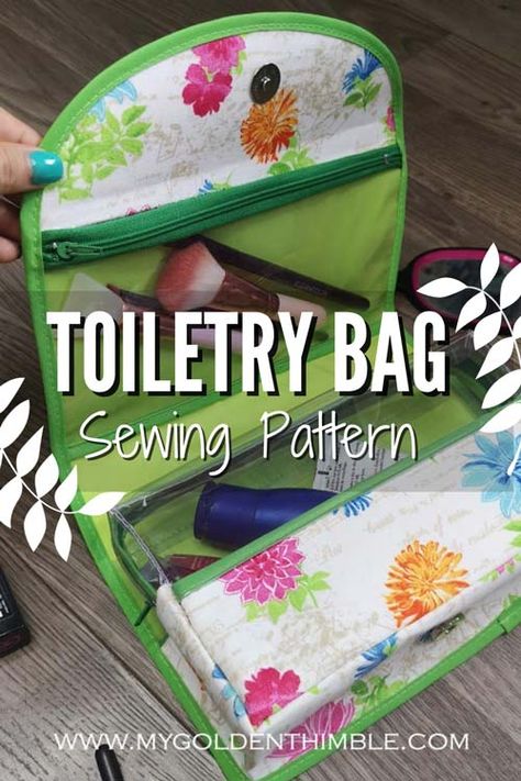 The Ultimate Hanging Toiletry Bag Sewing Pattern. Sewing Hygiene Bag, Roll Up Toiletry Bag, Diy Hanging Toiletry Bag Free Pattern, Diy Hanging Travel Toiletry Bag, Diy Toiletry Bag Pattern Free Sewing, Travel Toiletry Bag Diy Sewing Patterns, Hanging Toiletry Bag Pattern Free, Wash Bag Sewing Pattern, Toilet Bag Pattern