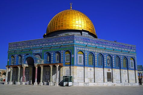 Golden Dome, Dome Of The Rock, The Rock, Taj Mahal, Travel