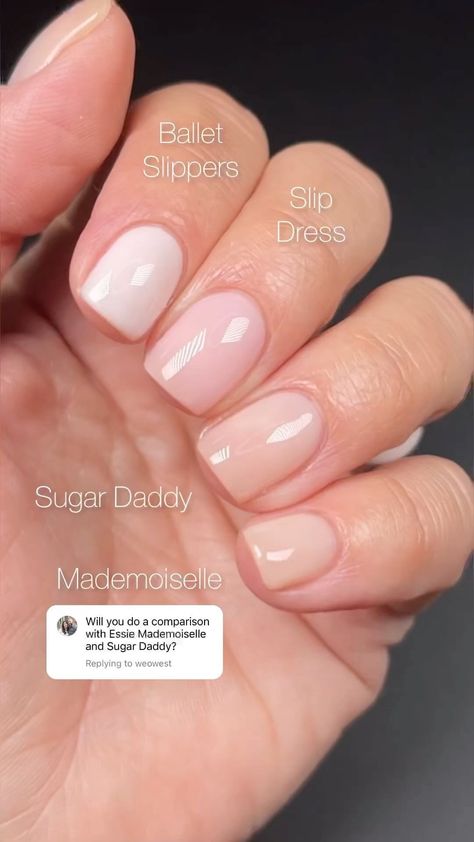 Ballet Slipper Nail Polish, Ballet Slippers Vs Mademoiselle Essie, Essie Ballet Slippers Vs Mademoiselle, Essie Ballet Slippers Mademoiselle, Essie Mademoiselle Vs Ballet Slippers, Essie Ballet Slippers Nail Polish, Opi Ballet Slippers, Ballet Slippers Nails, Ballet Slipper Nails