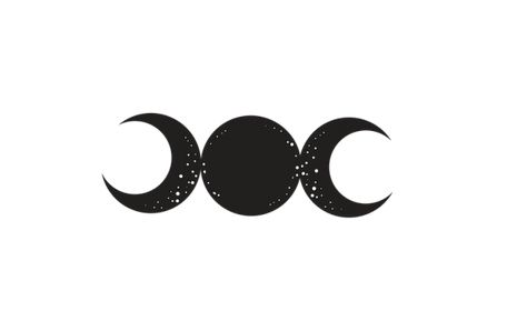 3 Moon Phases Tattoo, Hecate Moon Tattoo, 3 Moons Symbol, Three Moon Tattoo Triple Goddess, Triple Moon Tattoo Design, Goddess Moon Tattoo, Three Moon Tattoo, Moon Goddess Tattoos For Women, Hecate Tattoo Design