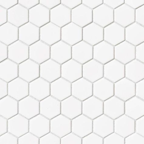 Bedrosians Le CafE White Honeycomb Mosaic Porcelain Wall tile (Common: 11-in x 12-in; Actual: 12.75-in x 11.0-in) Luna Maya, Kid Bathroom, Bedrosians Tile, Stove Backsplash, Maine Cottage, Hexagon Tile, Kitchen Backsplashes, Modern And Traditional Decor, Porcelain Wall Tile