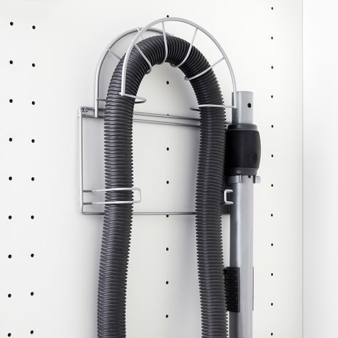 VARIERA silver-colour, Vacuum hose holder - IKEA Kitchen Towel Rail, Ikea Variera, Vacuum Cleaner Storage, Cleaning Cabinets, Iron Holder, Hose Holder, Vacuum Storage, Design Your Life, Cleaning Closet