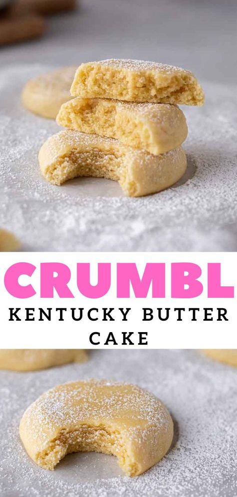 These CRUMBL Kentucky butter cake cookies are inspired from the original Kentucky butter cake bundt cake but made in cookie form. They are soft, tender, and melt in your mouth and taste just like the real thing. They start with an easy butter cookie recipe then are topped with a smooth butter sauce and a sprinkle of powdered sugar to finish them off. #kentuckybuttercake #kentuckybuttercakecookies #CURMBLcookies #crumblcopycatcookies #easybuttercookies #Kentuckybuttercake Kentucky Butter Cake Cookies, Crumbl Cookie Recipes, Crumbl Copycat, Butter Cake Cookies, Crumble Cookie Recipe, Lifestyle Of A Foodie, Kentucky Butter Cake, Crumble Cookies, Crumble Cookie