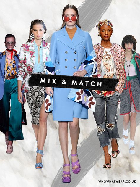 spring summer 2017 fashion trends: mix and match Fashion Trend Pattern, Teen Fashion Trends, Fashion Trend Board, Personal Fashion Stylist, Winter 2024 Fashion, 2017 Trends, Urban Fashion Trends, 2017 Fashion Trends, Spring Fashion Trends