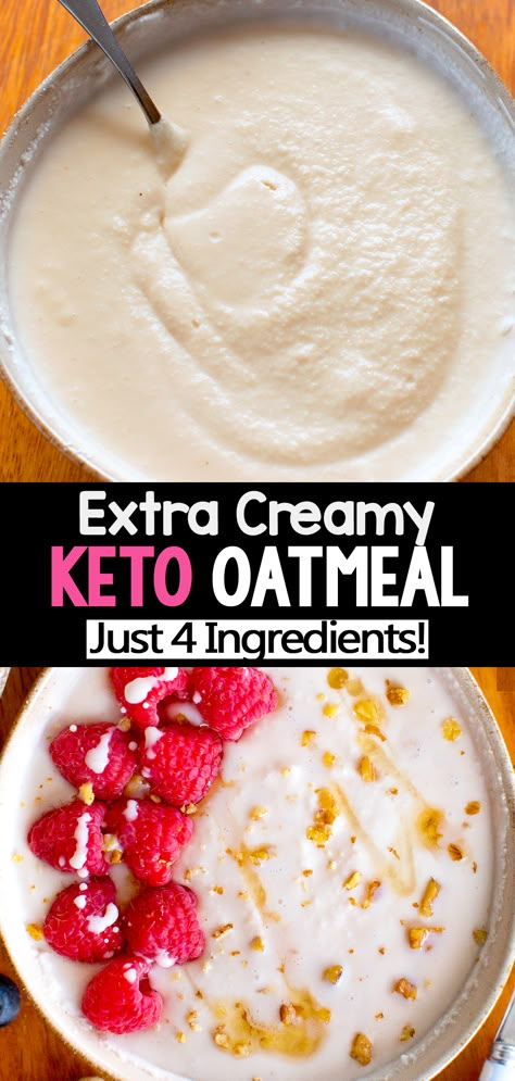 Oatmeal Alternative Low Carb, Portable Keto Breakfast, Keto Breakfast Porridge, Keto For Breakfast, Low Carb Favorites, Keto Diet For Beginners Easy, Healthy Keto Breakfast Ideas, Keto Breakfast Bread Recipes, Low Carb No Egg Breakfast