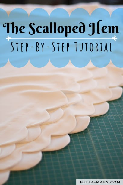 How To Sew Scalloped Edges, Heirloom Sewing Patterns, How To Sew A Scalloped Hem, Scallop Stitch, Blind Hem Stitch, Sewing Hems, Sewing Corner, Pattern Magic, Hem Stitch