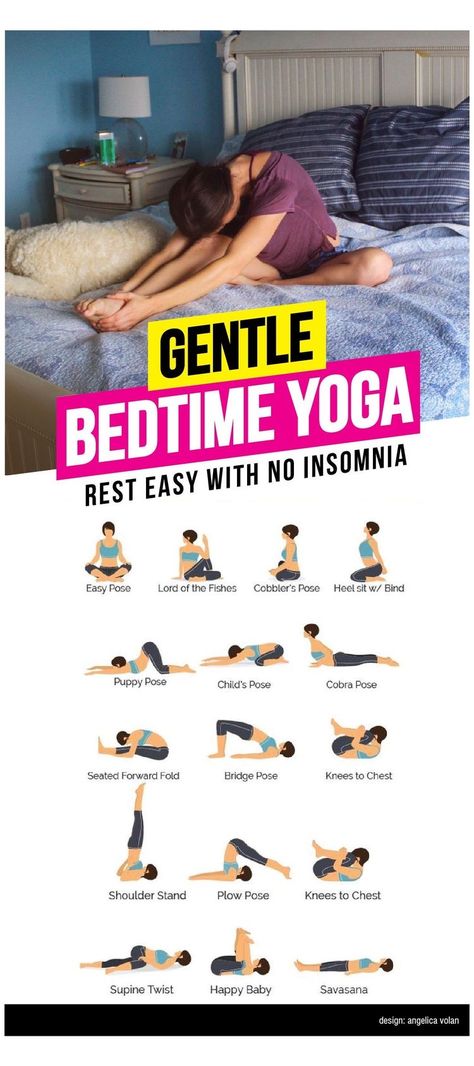 Bedtime Yoga Poses, Yoga Before Bed, Bedtime Stretches, Gentle Yoga Flow, Motivasi Diet, Bedtime Yoga, Beginner Yoga Workout, Bed Workout, Gentle Yoga