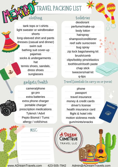 Mexico Checklist Packing Lists, Travel To Mexico Packing Lists, What To Pack For Cancun Mexico, Mexico Vacation Looks, Mexico Must Haves Packing Lists, Cozumel Packing List, Mexico Carry On Packing List, Cancun Trip Packing Lists, Trip To Mexico Packing Lists