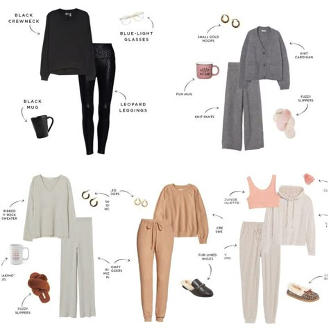 Comfy Outfit For Home, Lounge Wear Work From Home, Modest Lounge Outfits, Cute Stay At Home Outfits Cozy, Winter Wfh Outfit, Work From Home Loungewear, Stay At Home Clothes, Home Clothes Women Comfy, Winter Lounge Wear Around The House