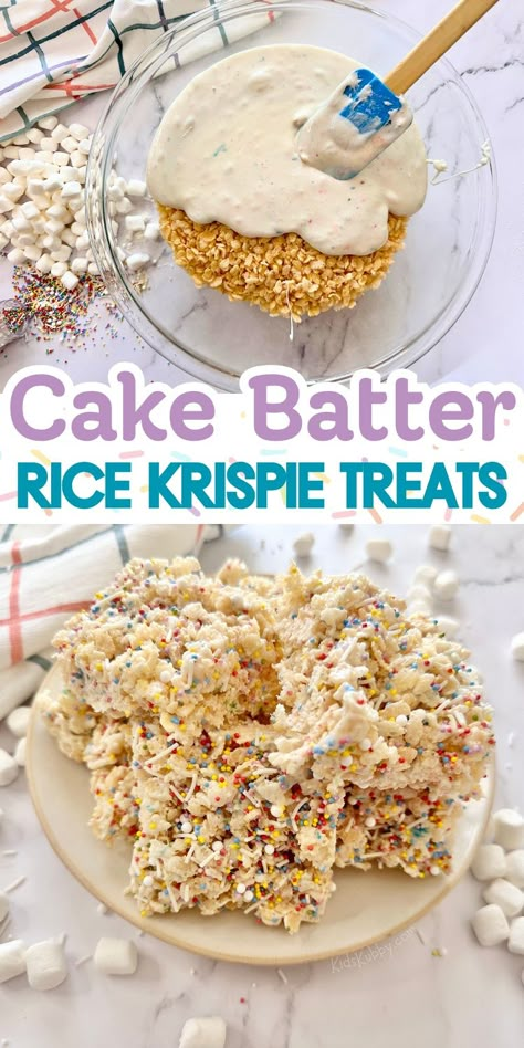 Homemade Rice Krispies, Homemade Rice Krispies Treats, Dry Cake, Krispie Treats Recipe, Snack For Kids, Cereal Treats, Party Snack, Rice Crispy Treats, Easy No Bake