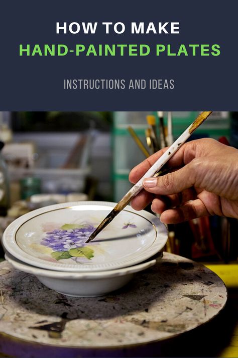 Diy Ceramic Tiles How To Make, How To Paint Dishes, Food Safe Paint For Dishes, Painting Ceramic Plates Diy, How To Paint On Porcelain, Paint On Porcelain, How To Paint On Ceramic Plates, Painting Dishes Ideas, Hand Painted Ceramic Plates Diy