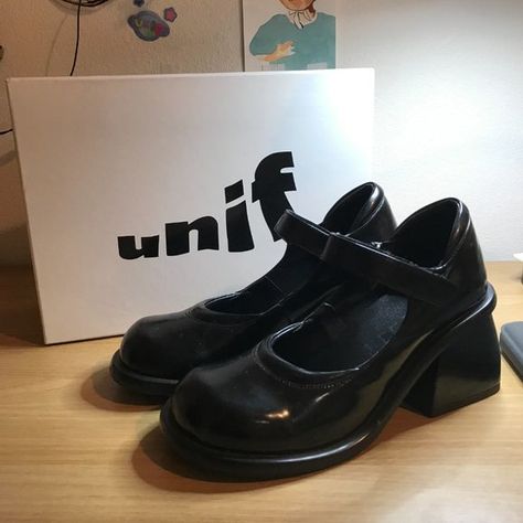 UNIF Dot Mary Janes in Black (Women's Size 7 Shoe) Unif Mary Janes, Unif Shoes, Prom Dress Ideas, Summer Shoe, Lemon Pepper, Dream Shoes, Shoe Style, Senior Year, New Me