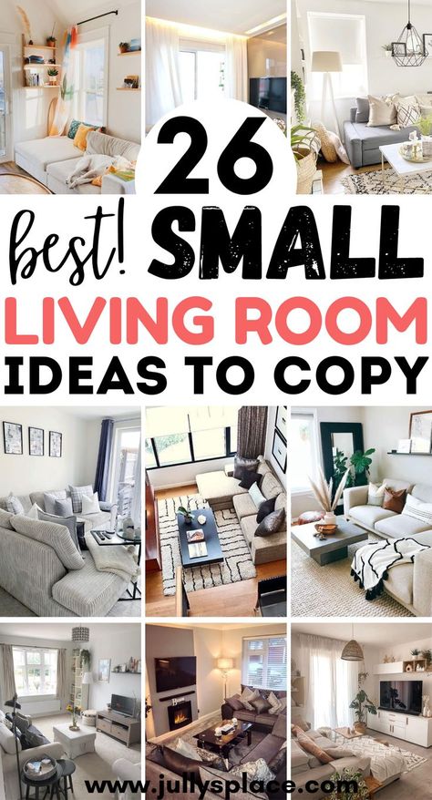 small living room , small living room ideas, living room ideas, living room decor, living room inspo, tiny living room Seating Ideas For Small Spaces Living Rooms, Simple Living Room Set Up, Open Living Room Layout Apartment, Furniture Arrangements Small Living Room, How To Set Up A Small Living Room Layout, Arranging A Small Living Room, Small Space Farmhouse Living Room, Furniture Set Up For Small Living Room, Apartment Living Room Furniture Layout