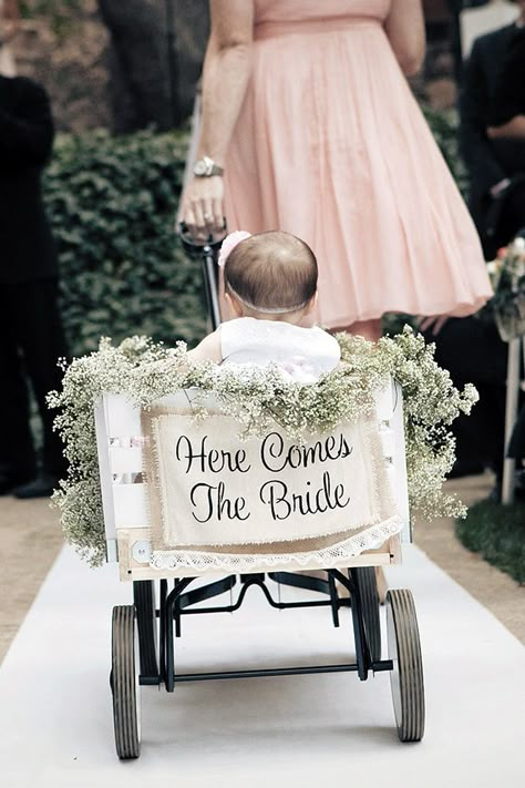 Wagon In Wedding, Wagon For Ring Bearer Cute Ideas, Radio Flyer Wedding Wagon Ideas, Ring Bearers In Wagon, Wagon Ideas For Wedding, How To Decorate A Wagon For A Wedding, Flower Girl Wagons, Wedding Wagon Ideas, Wagon Decorated For Wedding